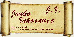 Janko Vukosavić vizit kartica